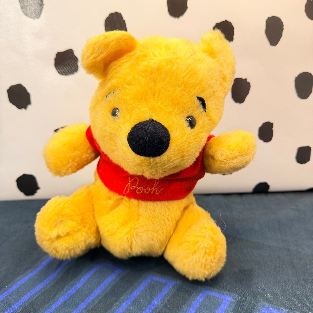 Vintage Gund Sears Winnie the Pooh Plush Walt Disney Productions Haiti 8" Bear